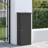 Skrzynka na przesyłki Czarny 44,5 x 29 x 110,5 cm Stal