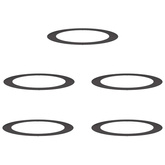 odpowiedni dla płaskich pierścieni drzewa 5 pcs Czarny