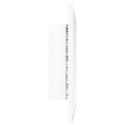 vidaXL Lustro łazienkowe LED, białe, 40x8,5x37 cm, akryl