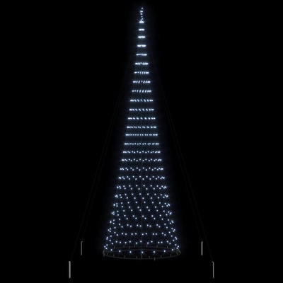 Choinka świąteczna LED z podstawą Chłodna biel 500 cm Metal