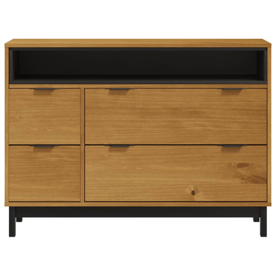 vidaXL Komoda FLAM, 110x40x80 cm, lite drewno sosnowe