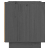 vidaXL Szafka pod TV, szara, 80x34x40 cm, lite drewno sosnowe