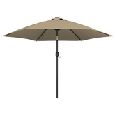 Parasol ogrodowy na metalowym słupku, 300 cm, kolor taupe