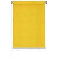 vidaXL Roleta zewnętrzna, 100x140 cm, żółta, HDPE