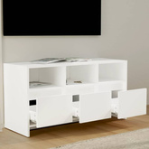 Szafka pod TV, biała, 102x37,5x52,5 cm, materiał drewnopochodny vidaXL