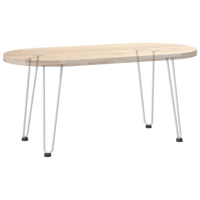 Nogi do stolika kawowego w kształcie spinki do włosów 4 szt. Białe 42 cm Stal lite