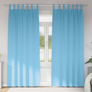 Firany blackout z kółkami 2 pcs Jasnoniebieski 260 x 140 cm