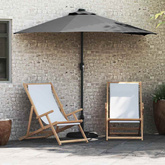 Parasolka ogrodowa Antracyt 294 x 150 x 223 cm Poliester i Stal