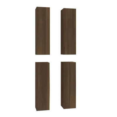 vidaXL Szafki telewizyjne, 4 szt., brązowy dąb, 30,5x30x110 cm