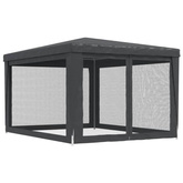 vidaXL Namiot imprezowy z 4 ścianami z siatki, antracyt, 3x4 m, HDPE