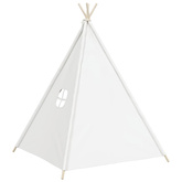 Biały namiot dziecięcy tipi, z torbą, peach skin, 120x120x150cm