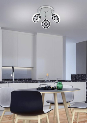 Lampa sufitowa Celt spot regulowana 3-punktowa do salonu LED metalowa