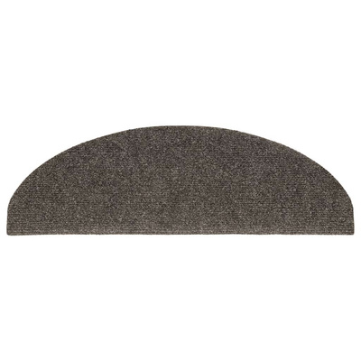 Maty na schody samoprzylepne 5 szt. 65x21x4 cm Antracytowe półokrągłe duże