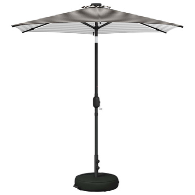 Parasol ogrodowy z oświetleniem LED i podstawą 230 x 230 cm