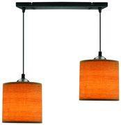 Legno lampa wisząca 2x40w e27 Abażur orzechowy