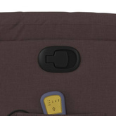 vidaXL Rozkładany fotel masujący, ciemnobrązowy, obity tkaniną