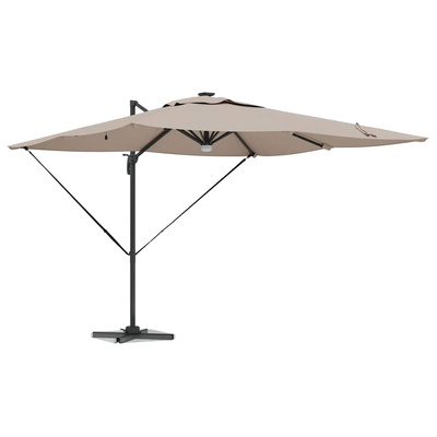 Parasol Roma Ze LED Lights Ciemnoszary 286 x 284 x 270 cm