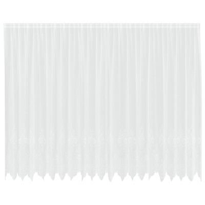 Firanka Koronkowa z zasłonami Biały 245 x 500 cm Poliester