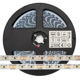 TAŚMA LED PRO 12W/m 120LED/m   24V 2835 SMD CIEPŁA IP20