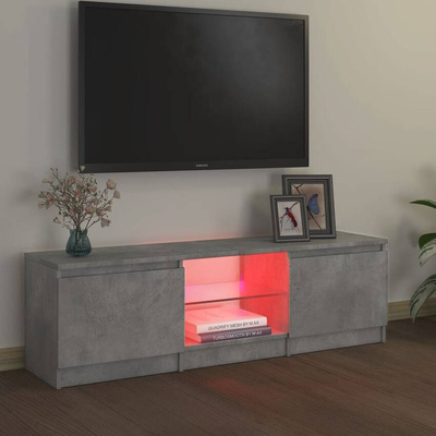 vidaXL Szafka pod TV, z oświetleniem LED, szara, 120 x 30 x 35,5 cm