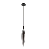 Lampa wisząca Nordic szklana pojedyncza dymiony klosz do jadalni