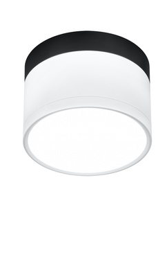 Lampa sufitowa tuba czarno-biała LED 9W 4000K okrągła natynkowa