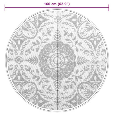 vidaXL Dywan na zewnątrz, różowy, Ø160 cm, PP