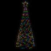 vidaXL Choinka stożkowa, 200 kolorowych diod LED, 70x180 cm