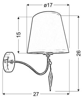 Kinkiet ANSA Candellux 21-40497 1x E27 CHROM