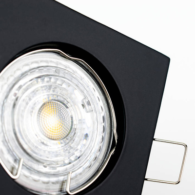 Punktowa oprawa sufitowa wpuszczana RAMI Black IP20 kwadratowa czarna EDO777317 EDO Solutions