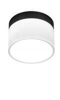 Lampa sufitowa tuba czarno-biała LED 9W 4000K okrągła natynkowa
