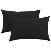 Poduszki na sofę 2 pcs Czarny 50 x 30 cm tkanina