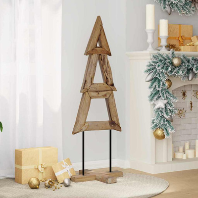 Choinka z podstawą Brązowy 120 cm Lite drewno tekowe