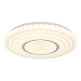URAN lampa sufitowa plafon 38cm 24W LED 4000K klosz biały+chromowy  13-34250
