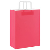 Torby papierowe 250 szt. z uchwytami Różowe 26x12x35 cm