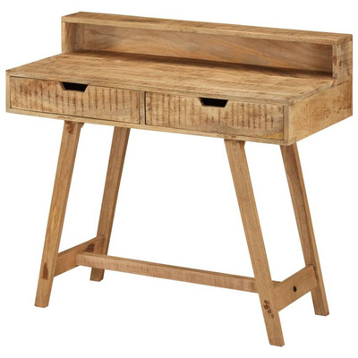 vidaXL Biurko, 100x45x90 cm, surowe drewno mango