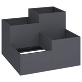 Doniczka ogrodowa Antracyt 100 x 100 x 60 cm Stal