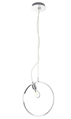 Lampa wisząca SKIROS srebrny ring – minimalistyczne oświetlenie LED 4000K z E27