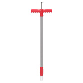 vidaXL Urządzenie do wyrywania chwastów, czerwono-szare, 93,5 cm, stal