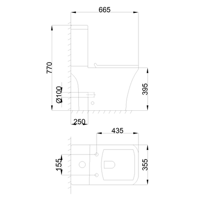 Kompakt wc, qfs, clarity kwadratowy, biały z deską wolnoopad. CE-86-001-I Invena