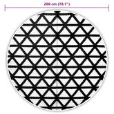 vidaXL Dywan na zewnątrz, czarny, ?200 cm, PP