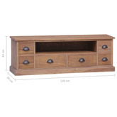 vidaXL Szafka pod TV, 120 x 30 x 40 cm, lite drewno tekowe