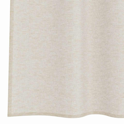 Firany Voile z zasłonami 2 pcs piaskowy 245 x 140 cm Poliester