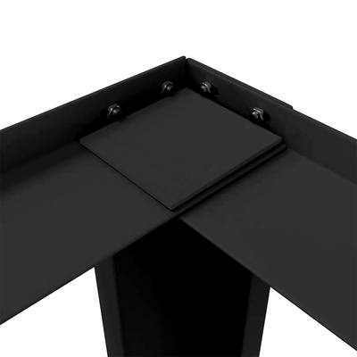 Podstawka na Pralkę 2 pcs Czarny 127 x 54,5 x 32,5 cm Stal