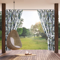 Zasłona Garden zielona 155x200