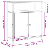 Komoda Sonoma Oak 70x30x80 cm Drewno konstrukcyjne