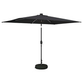 Parasol ogrodowy z oświetleniem LED i podstawą 200 x 300 cm