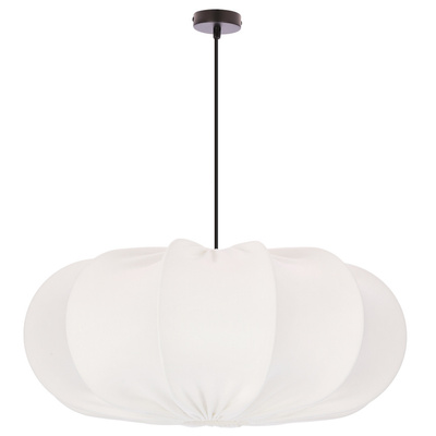 Lampa wisząca CAFEE' skandynawska - z abażurem kremowym latte 52 cm - minimalistyczne oświetlenie sufitowe w stylu japandi E27