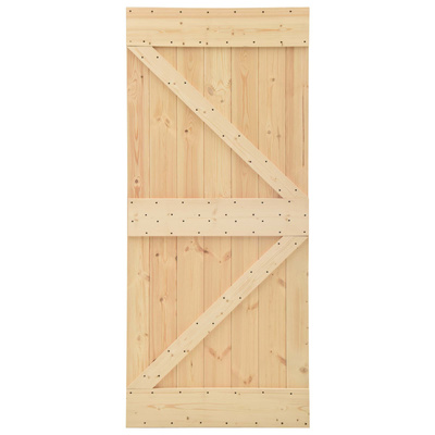 Drzwi przesuwne 2 szt. 90 x 210 cm Lite drewno sosnowe