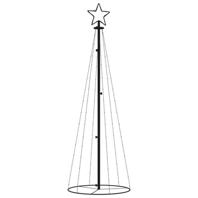vidaXL Choinka stożkowa, 108 ciepłych białych LED, 70x180 cm